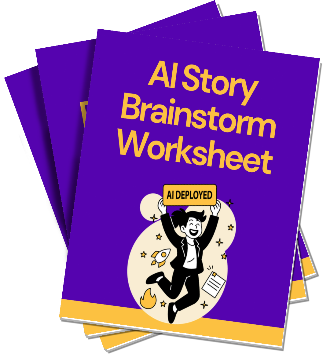 AI Story Brainstorm Worksheet Cover